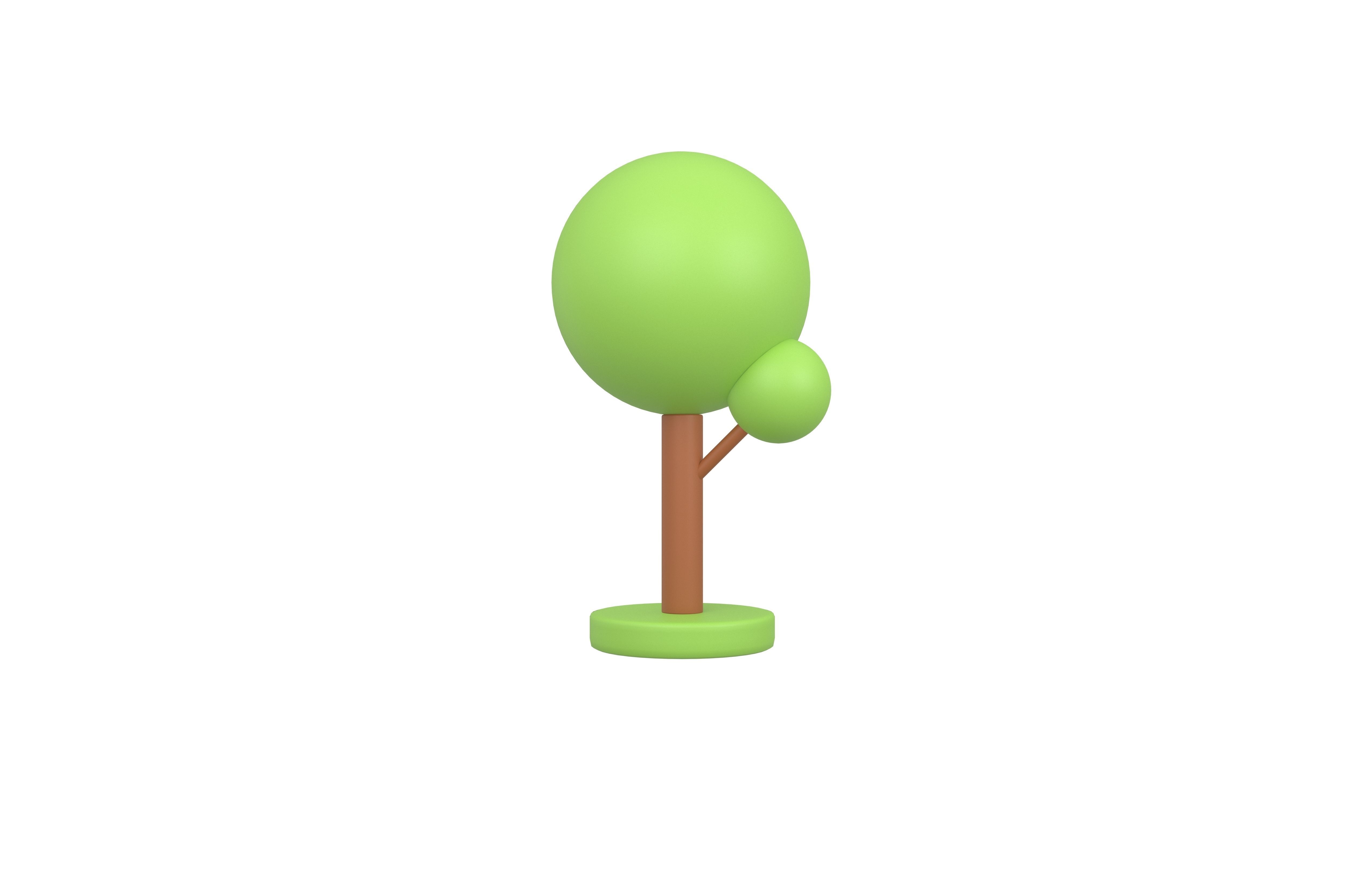 Cartoon Tree v21 001 Low-poly 3D model_2