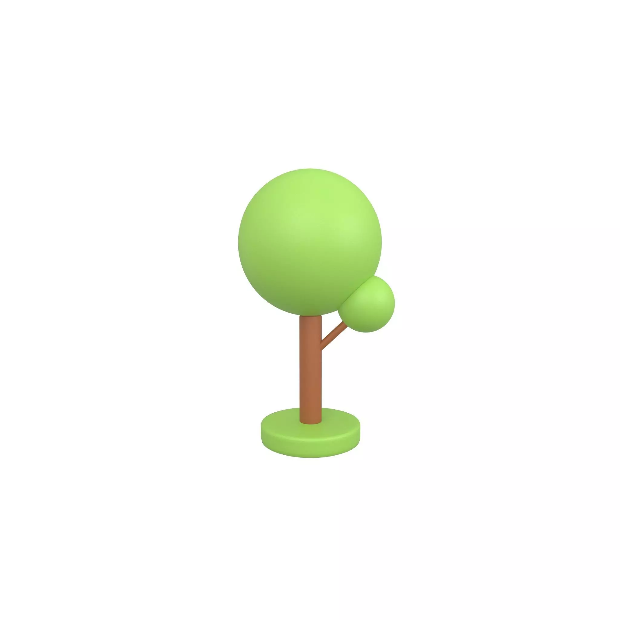 Cartoon Tree v21 001 Low-poly 3D model_0
