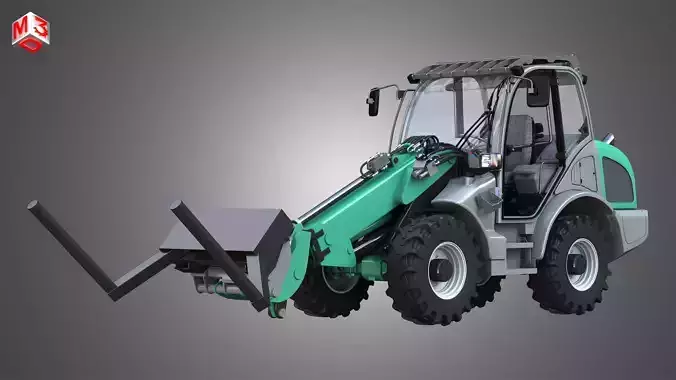 Loader KL80-8T with Roll-type Bale Fork - Front Loader