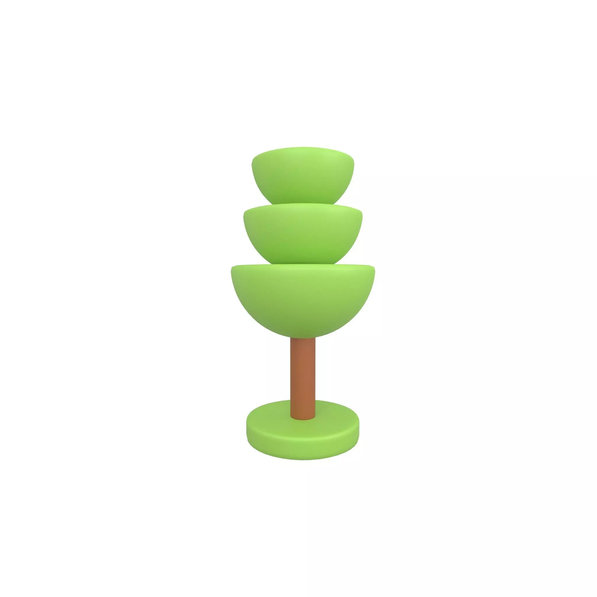 Cartoon Tree v23 001 Low-poly 3D model_0