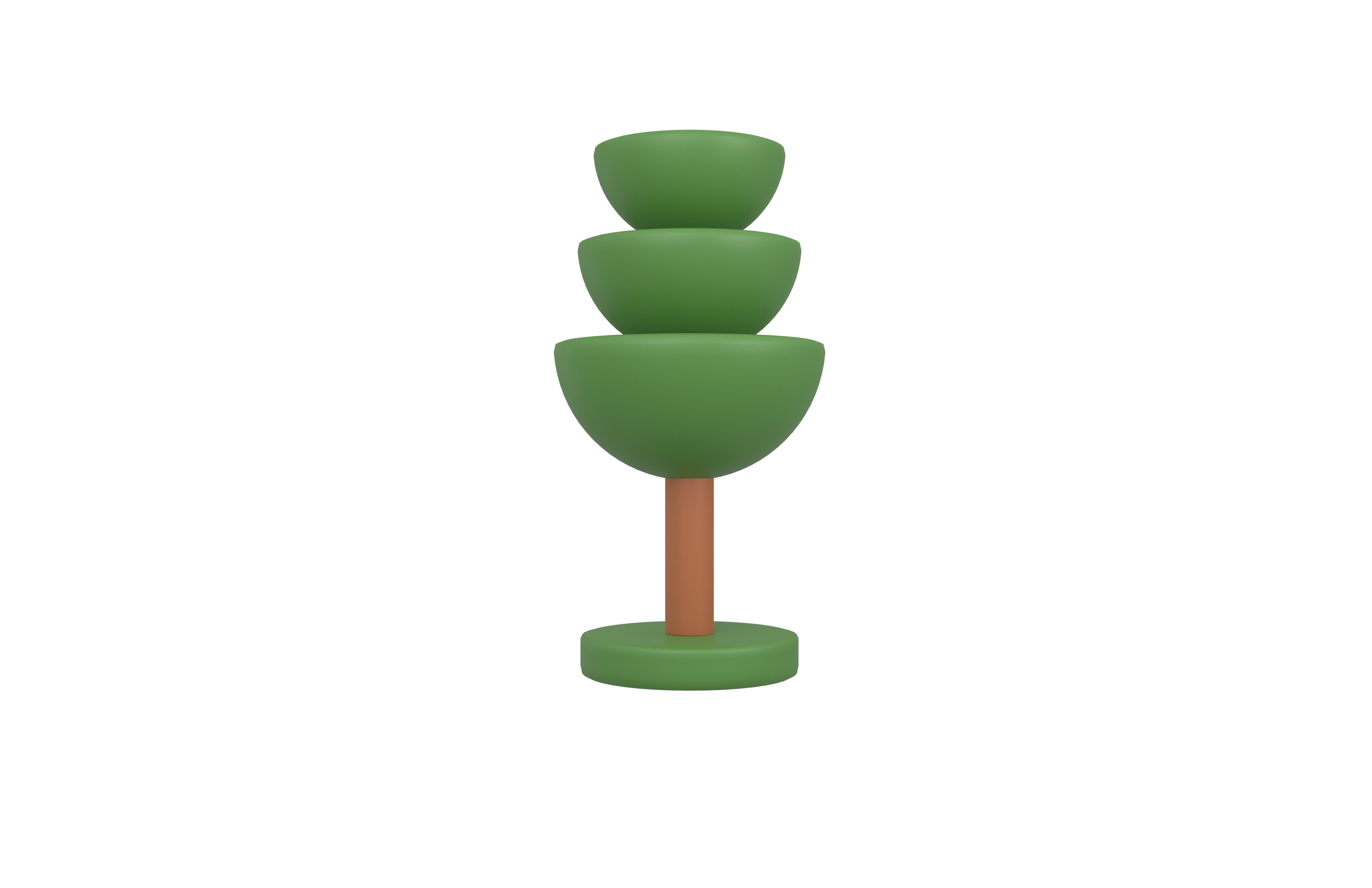 Cartoon Tree v23 002 Low-poly 3D model_1