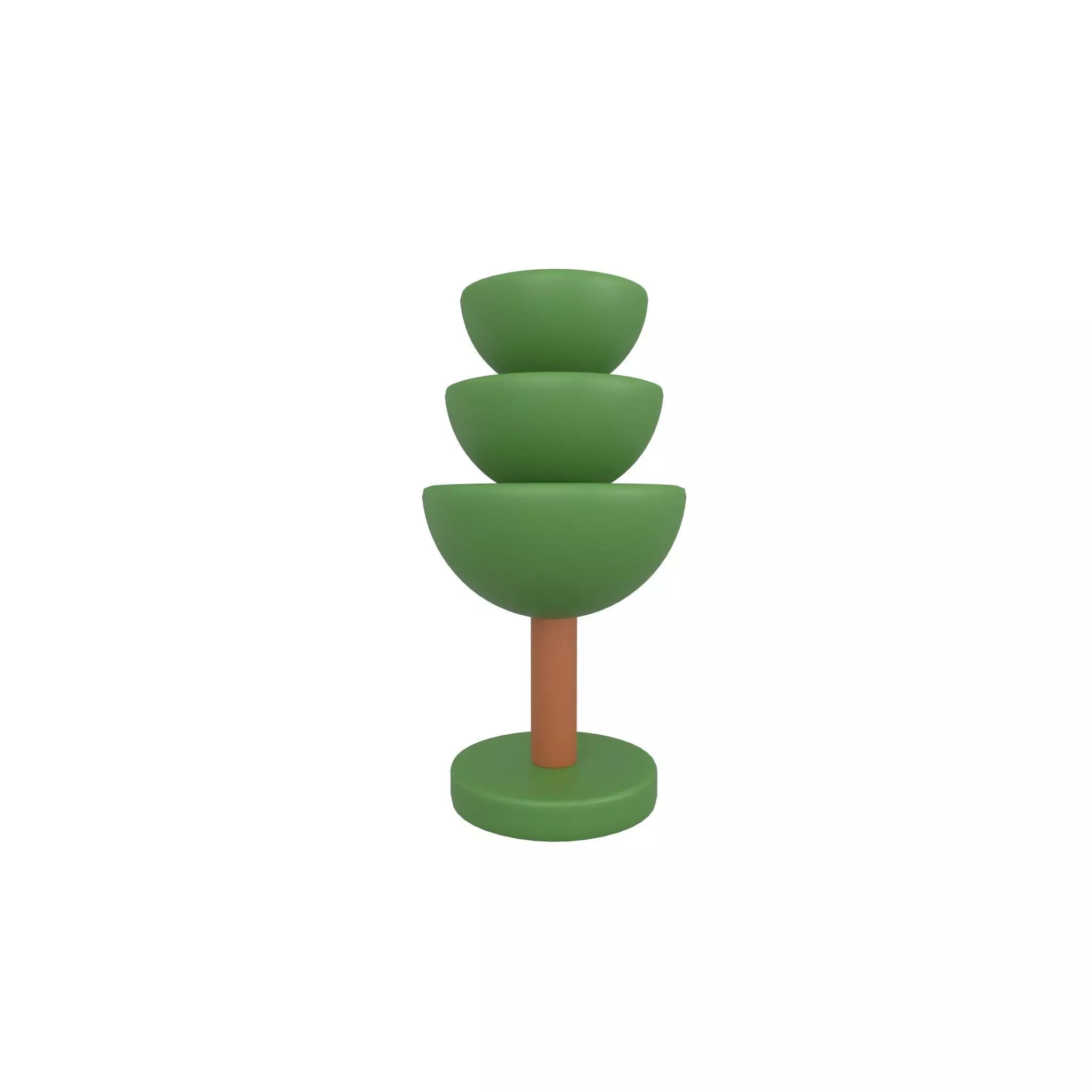 Cartoon Tree v23 002 Low-poly 3D model_0