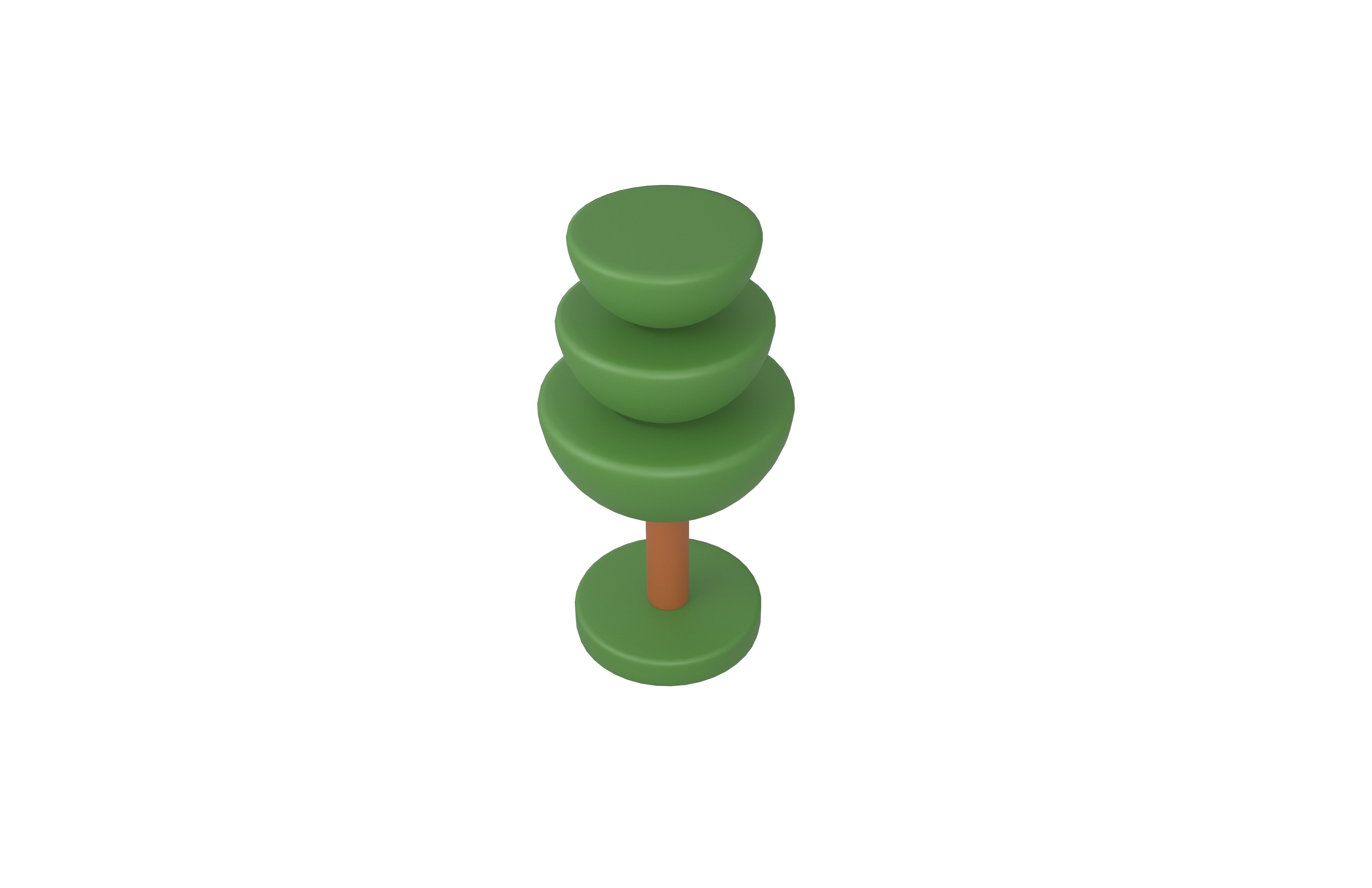 Cartoon Tree v23 002 Low-poly 3D model_2
