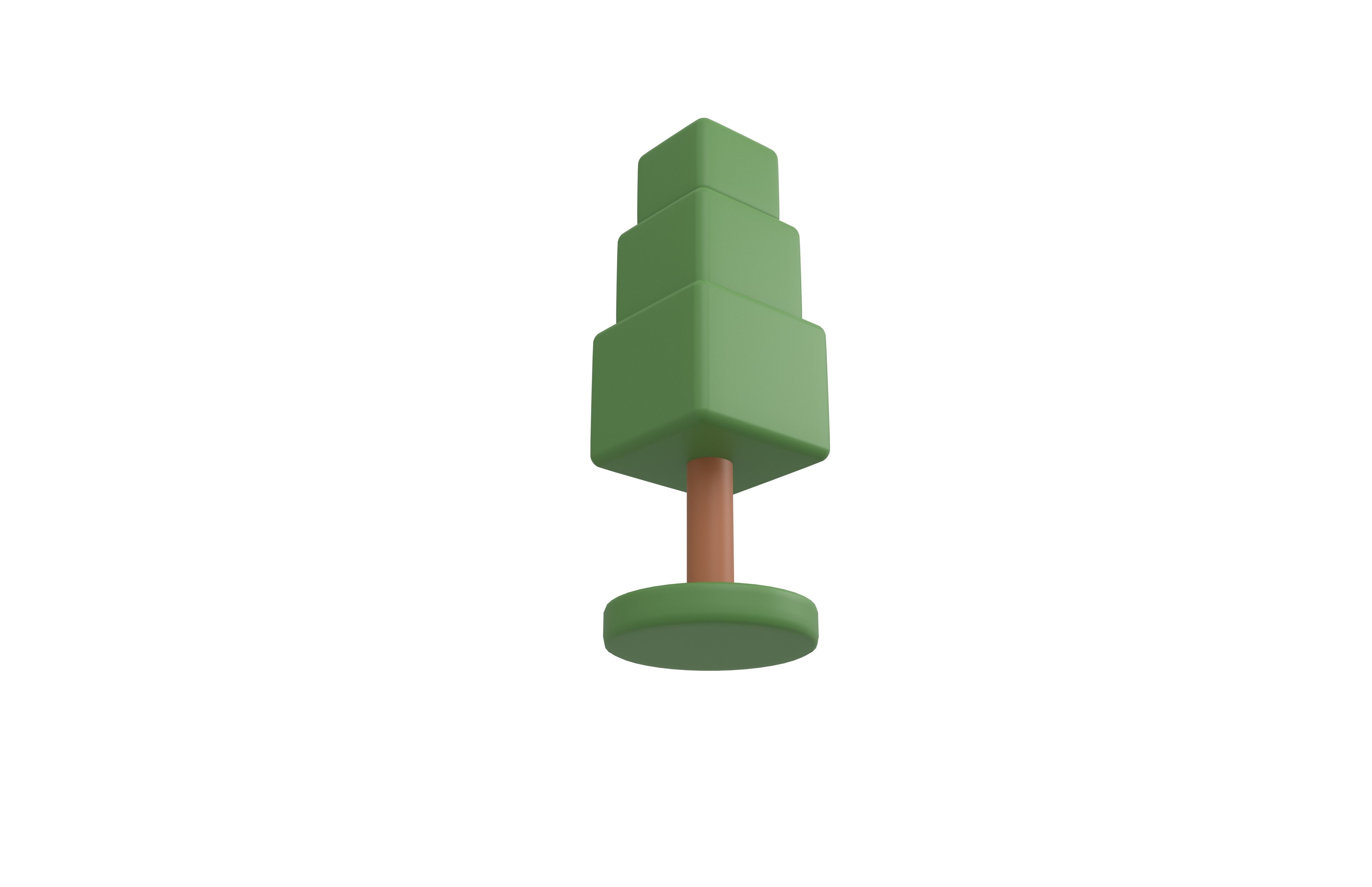 Cartoon Tree v25 002 Low-poly 3D model_3