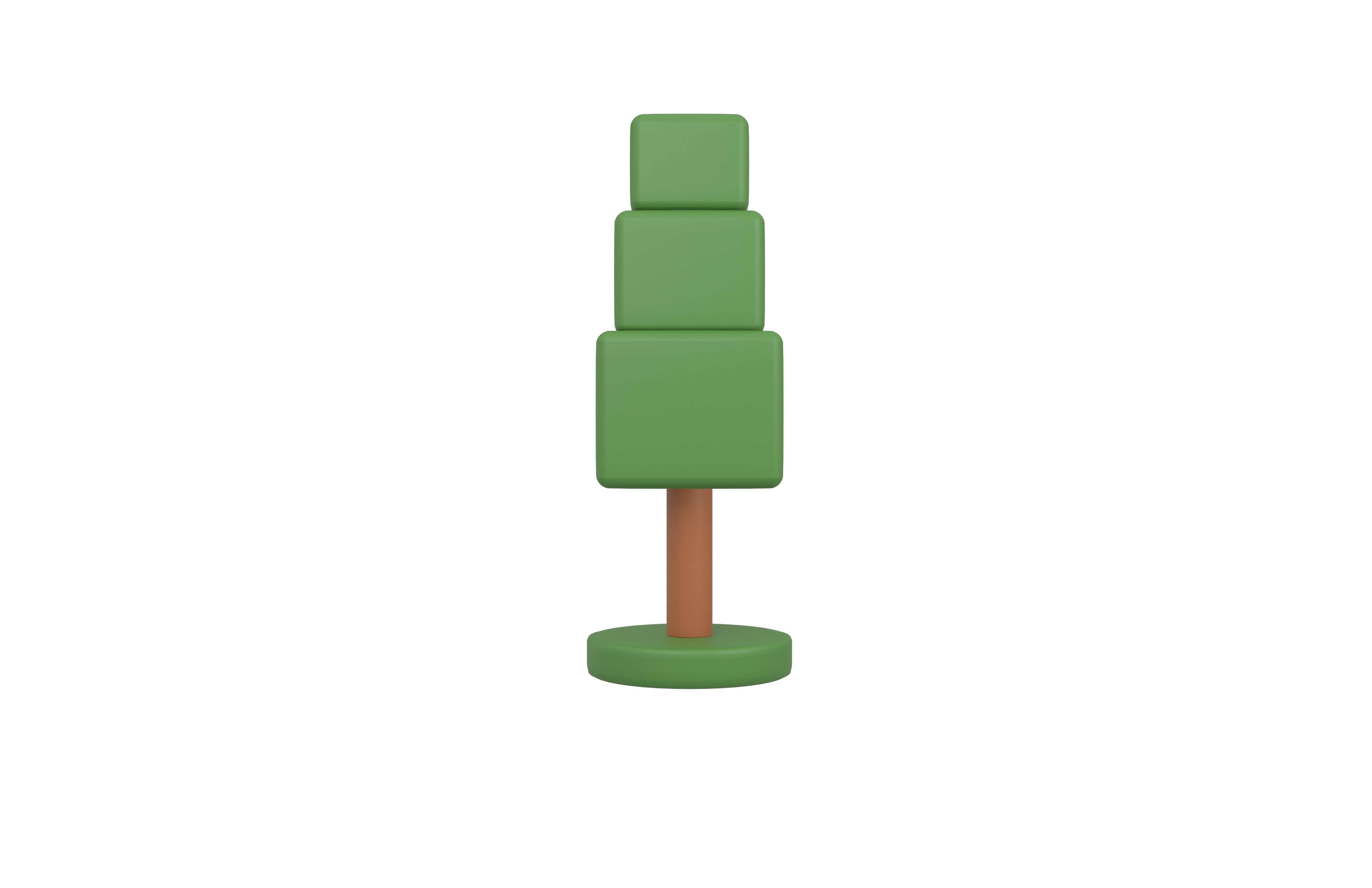 Cartoon Tree v25 002 Low-poly 3D model_1