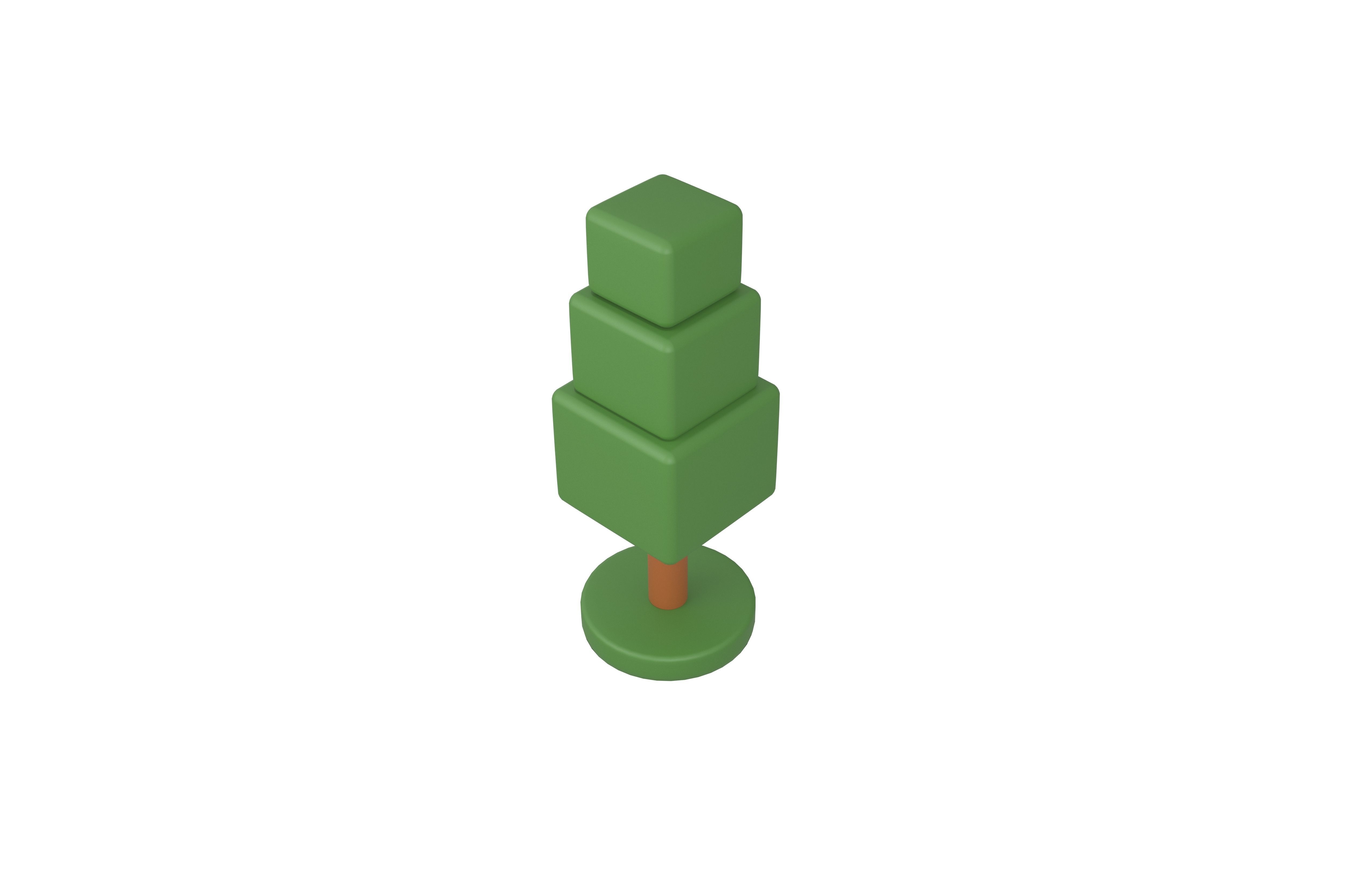 Cartoon Tree v25 002 Low-poly 3D model_2