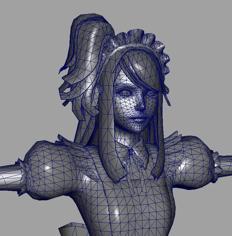 Mary girl Low-poly 3D model_9