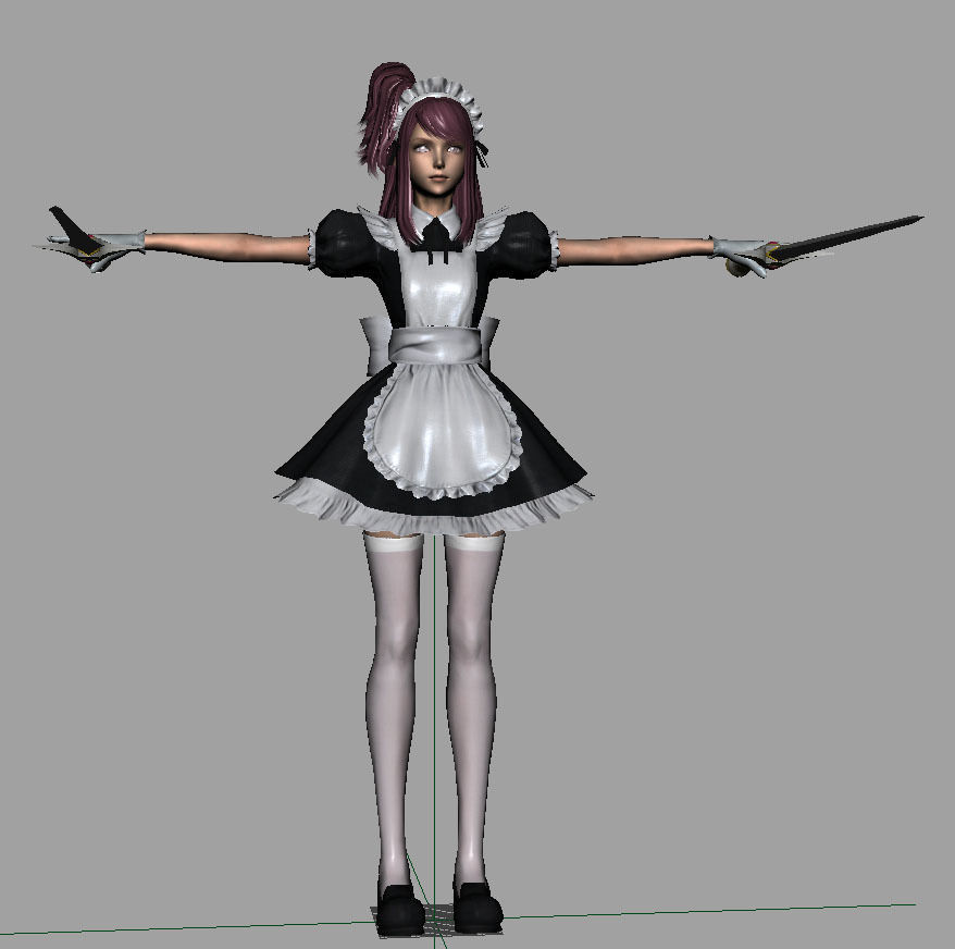 Mary girl Low-poly 3D model_2