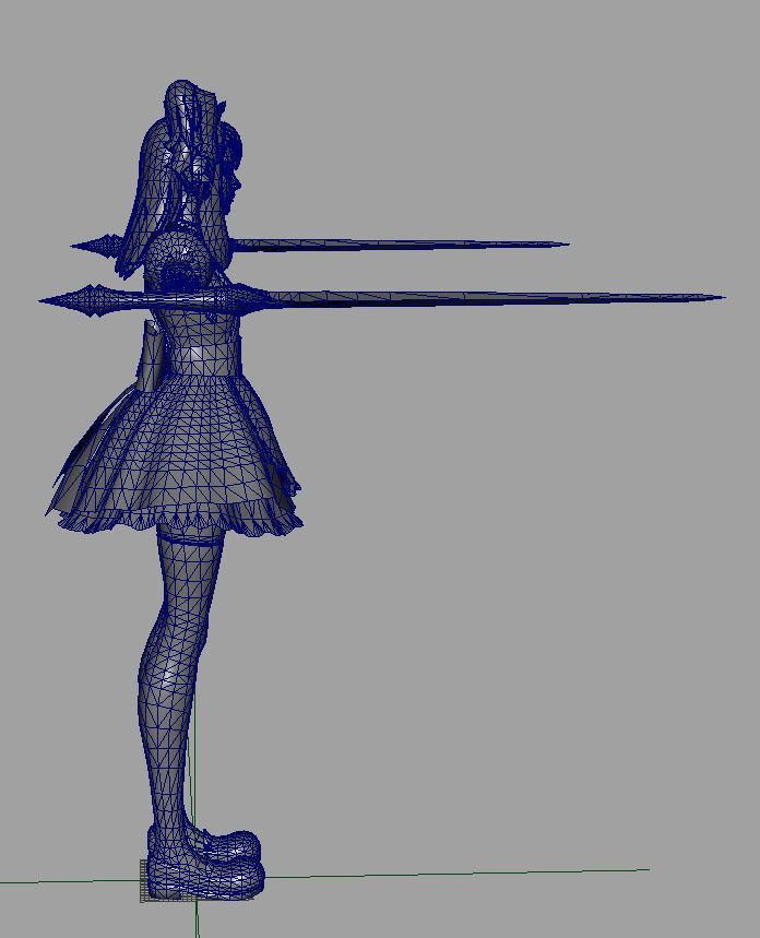 Mary girl Low-poly 3D model_7