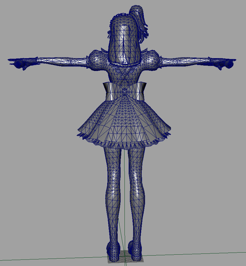 Mary girl Low-poly 3D model_8