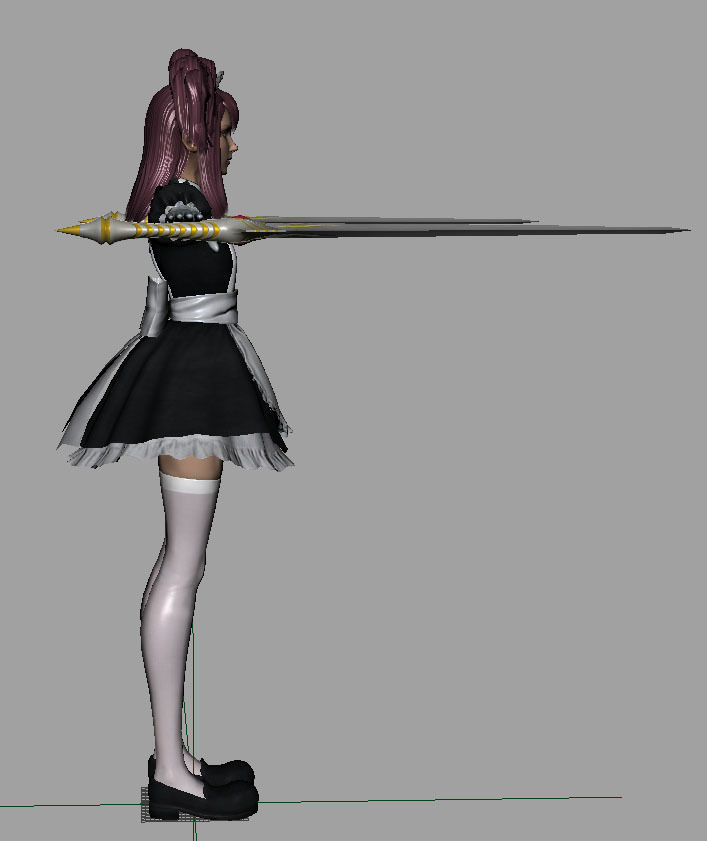 Mary girl Low-poly 3D model_4