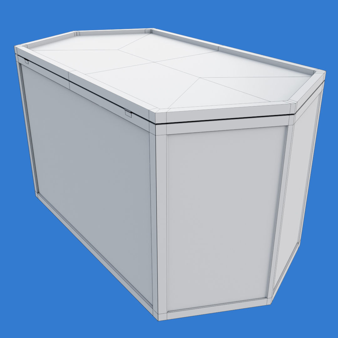 Wooden Hamster Cage Low-poly 3D model_23