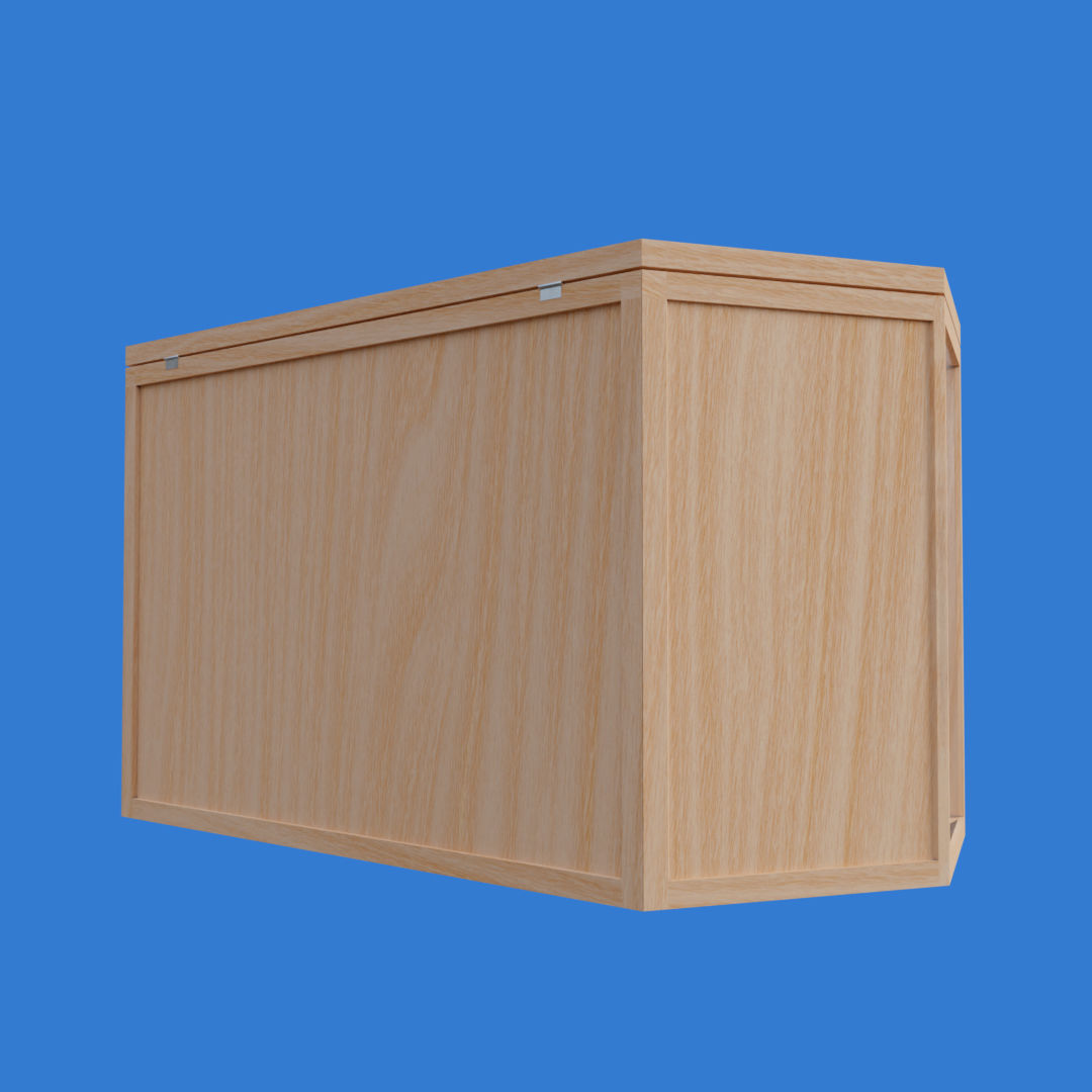 Wooden Hamster Cage Low-poly 3D model_7