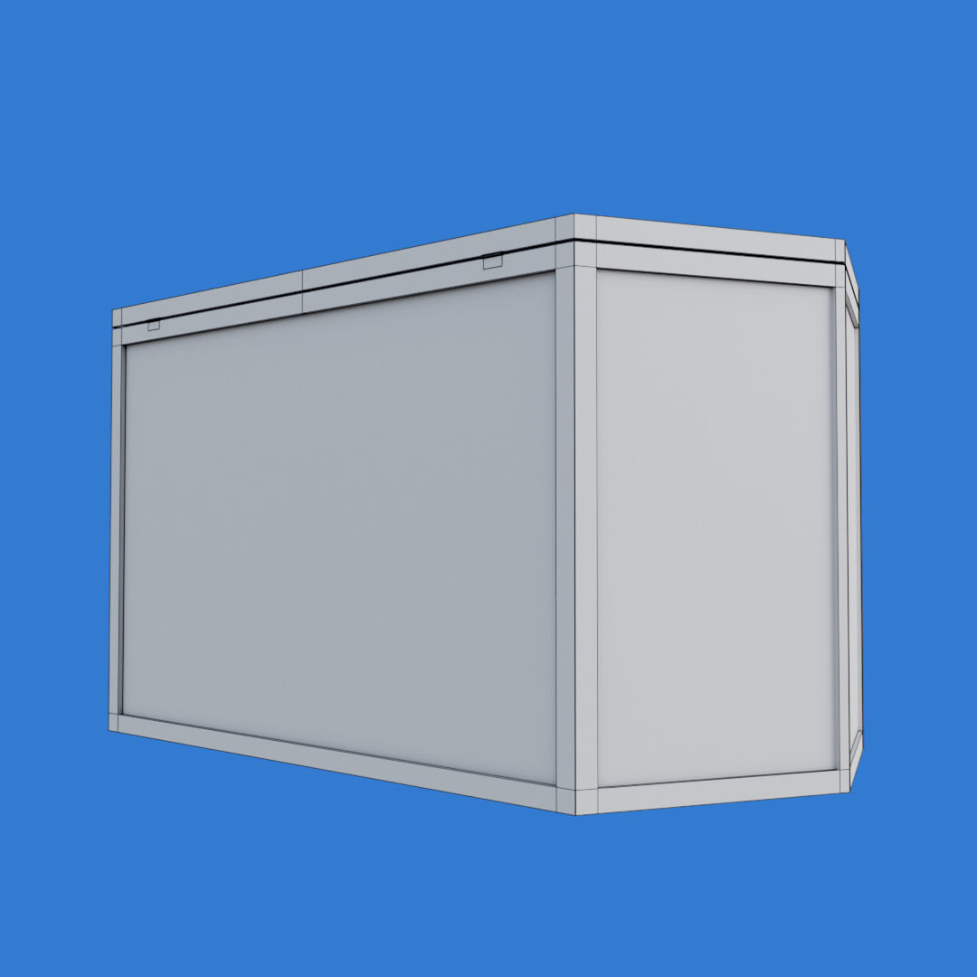 Wooden Hamster Cage Low-poly 3D model_21