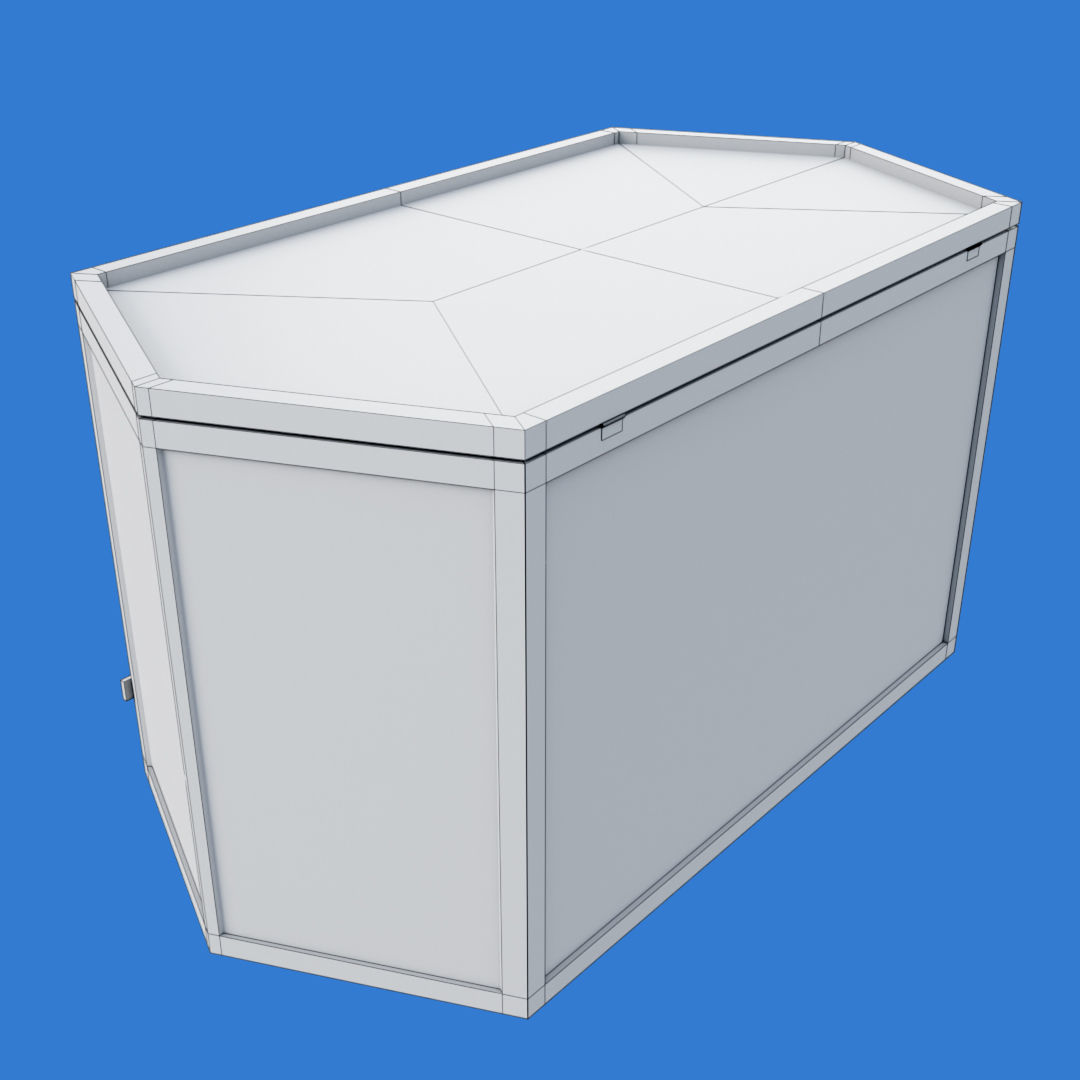 Wooden Hamster Cage Low-poly 3D model_26