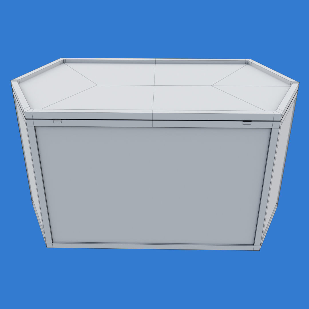 Wooden Hamster Cage Low-poly 3D model_24