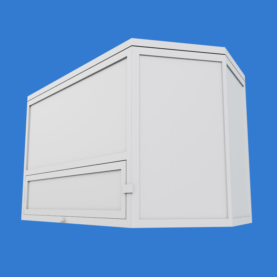 Wooden Hamster Cage Low-poly 3D model_19