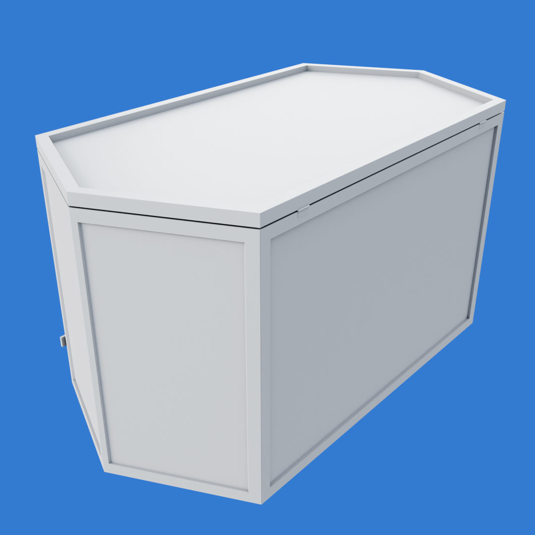 Wooden Hamster Cage Low-poly 3D model_17