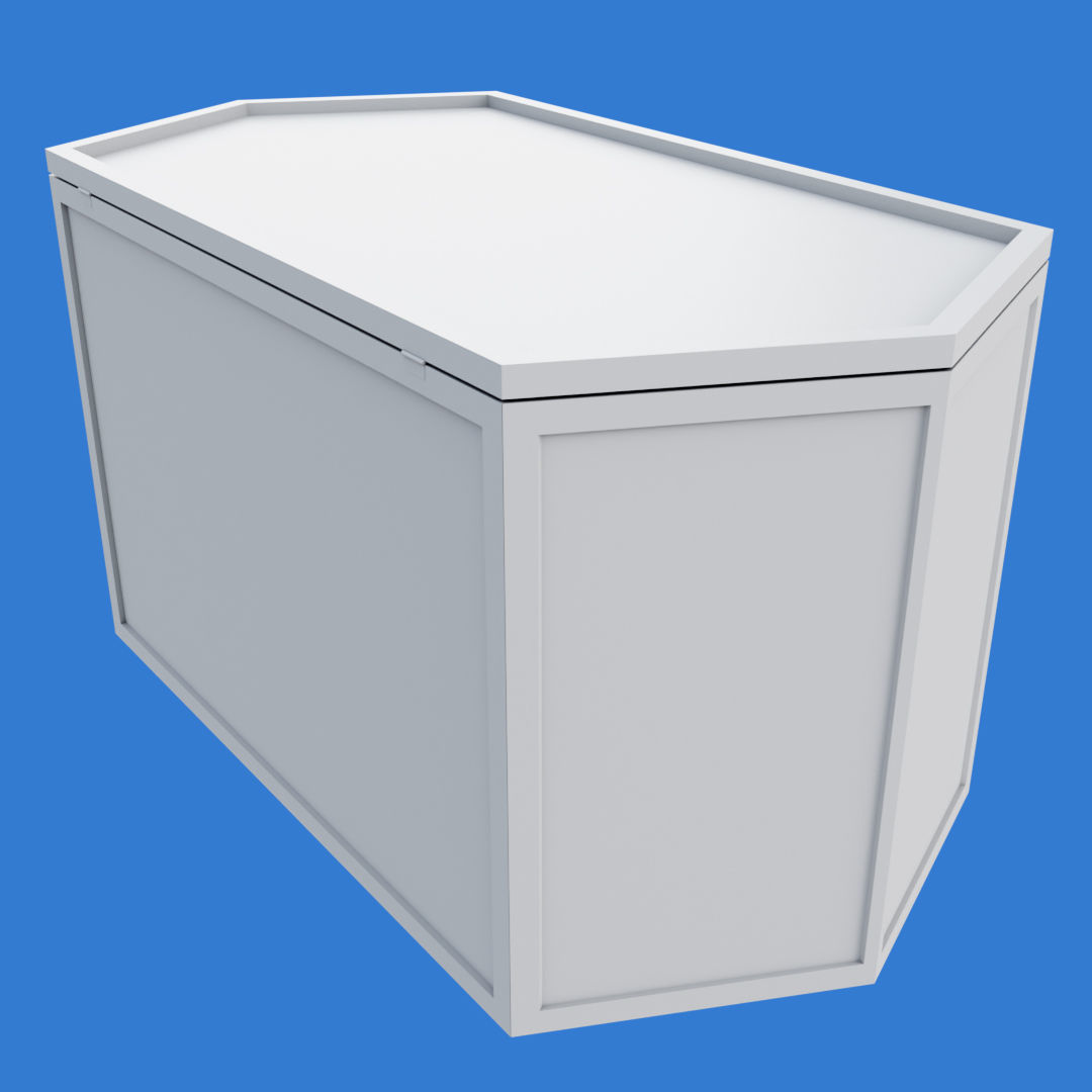 Wooden Hamster Cage Low-poly 3D model_14