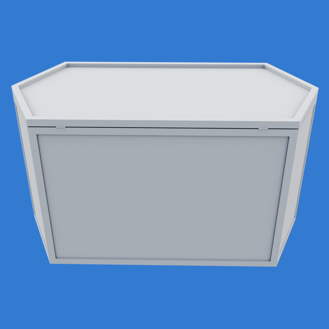 Wooden Hamster Cage Low-poly 3D model_15