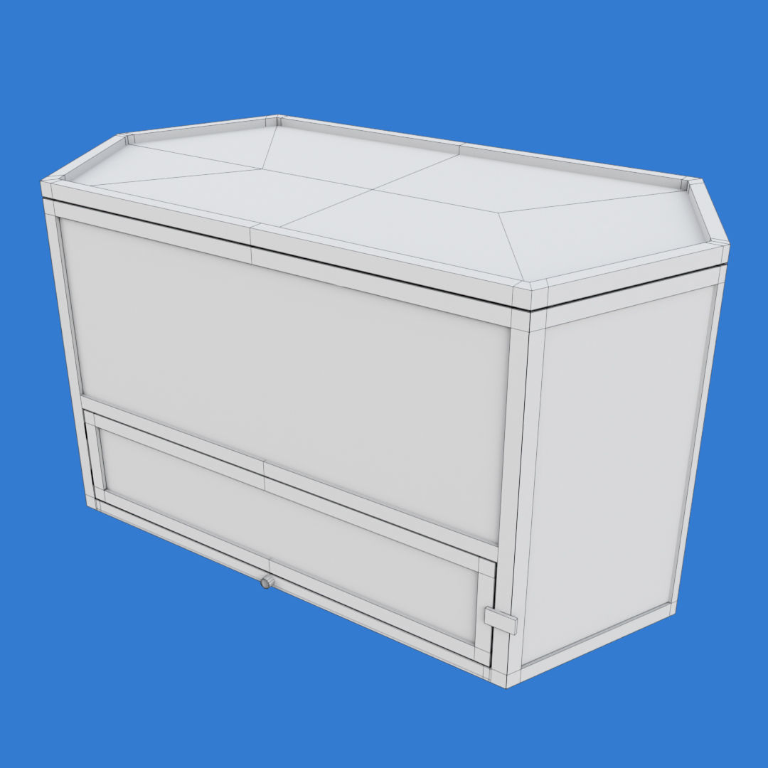 Wooden Hamster Cage Low-poly 3D model_25