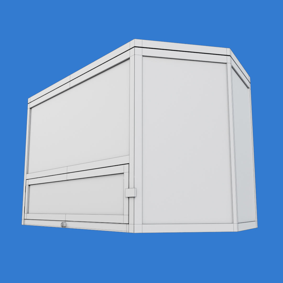 Wooden Hamster Cage Low-poly 3D model_28