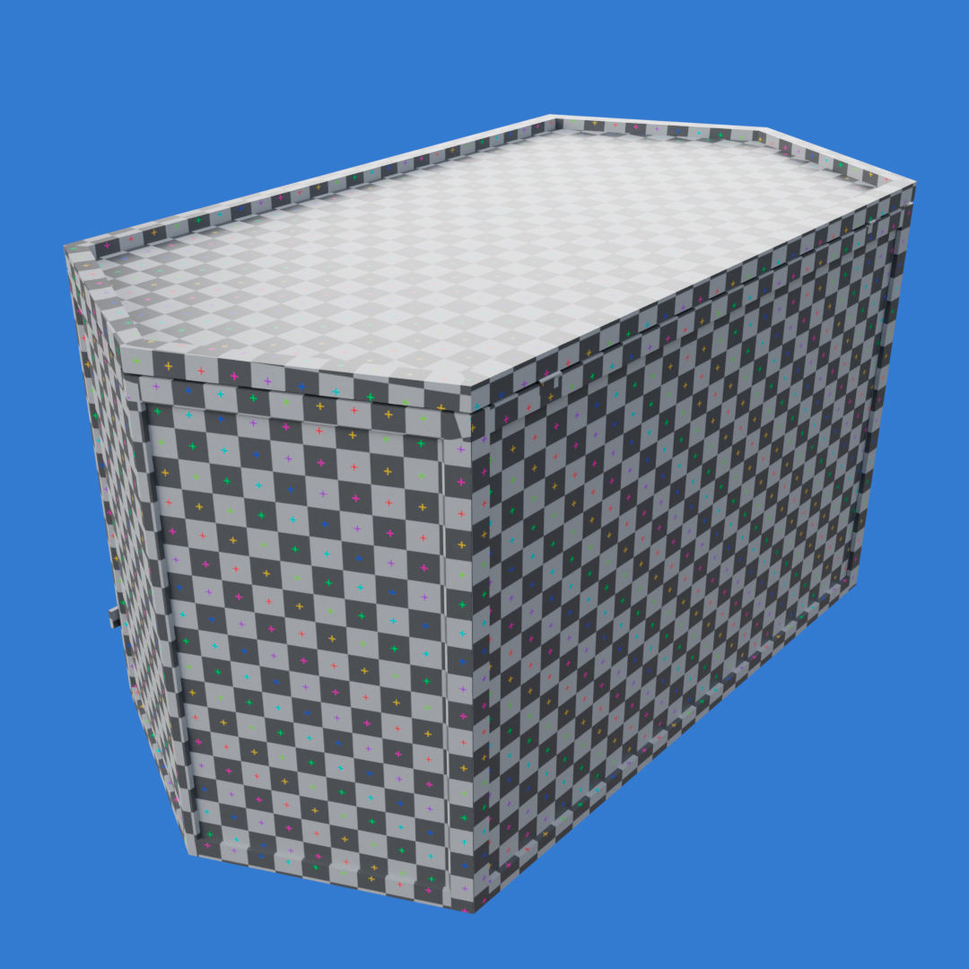 Wooden Hamster Cage Low-poly 3D model_35