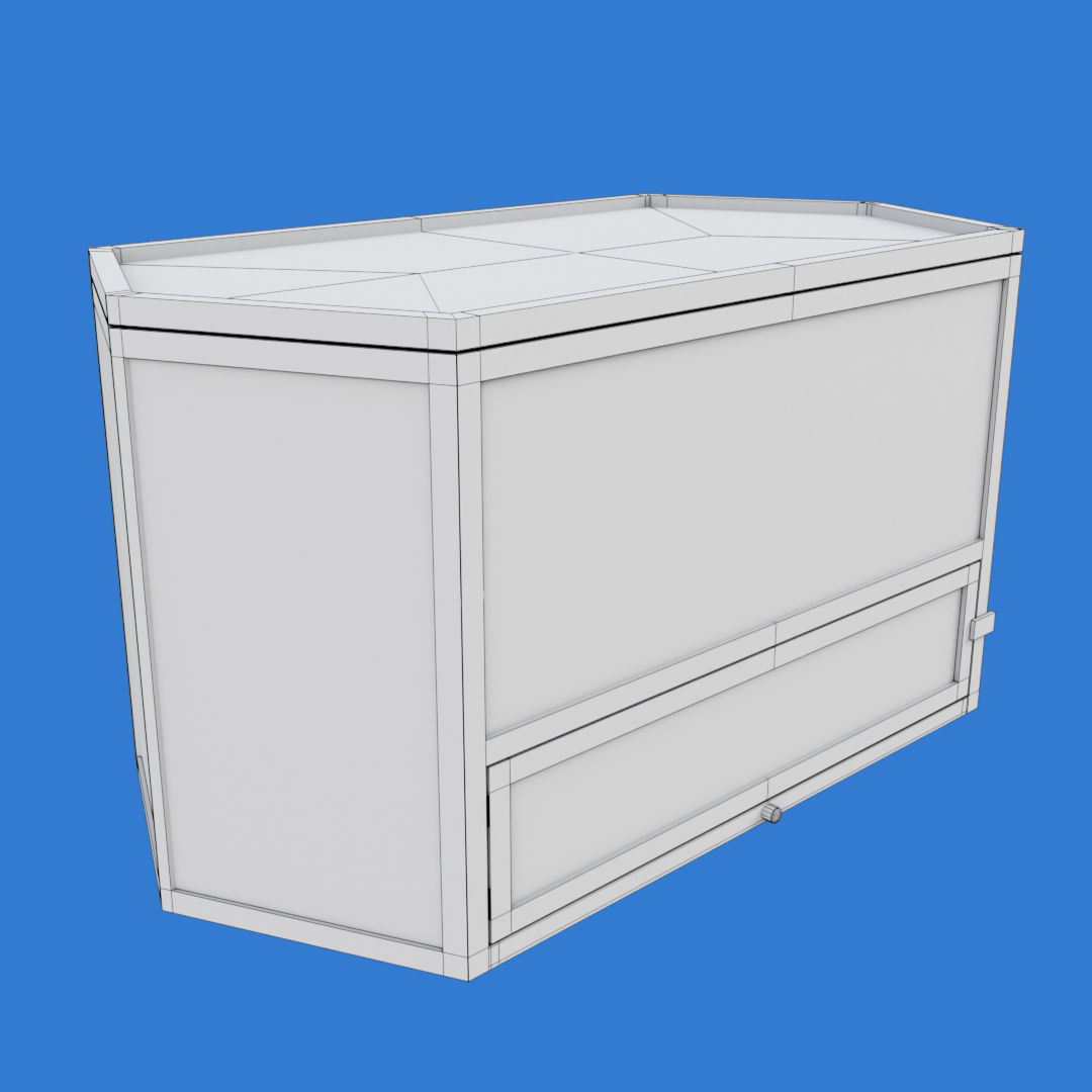 Wooden Hamster Cage Low-poly 3D model_20