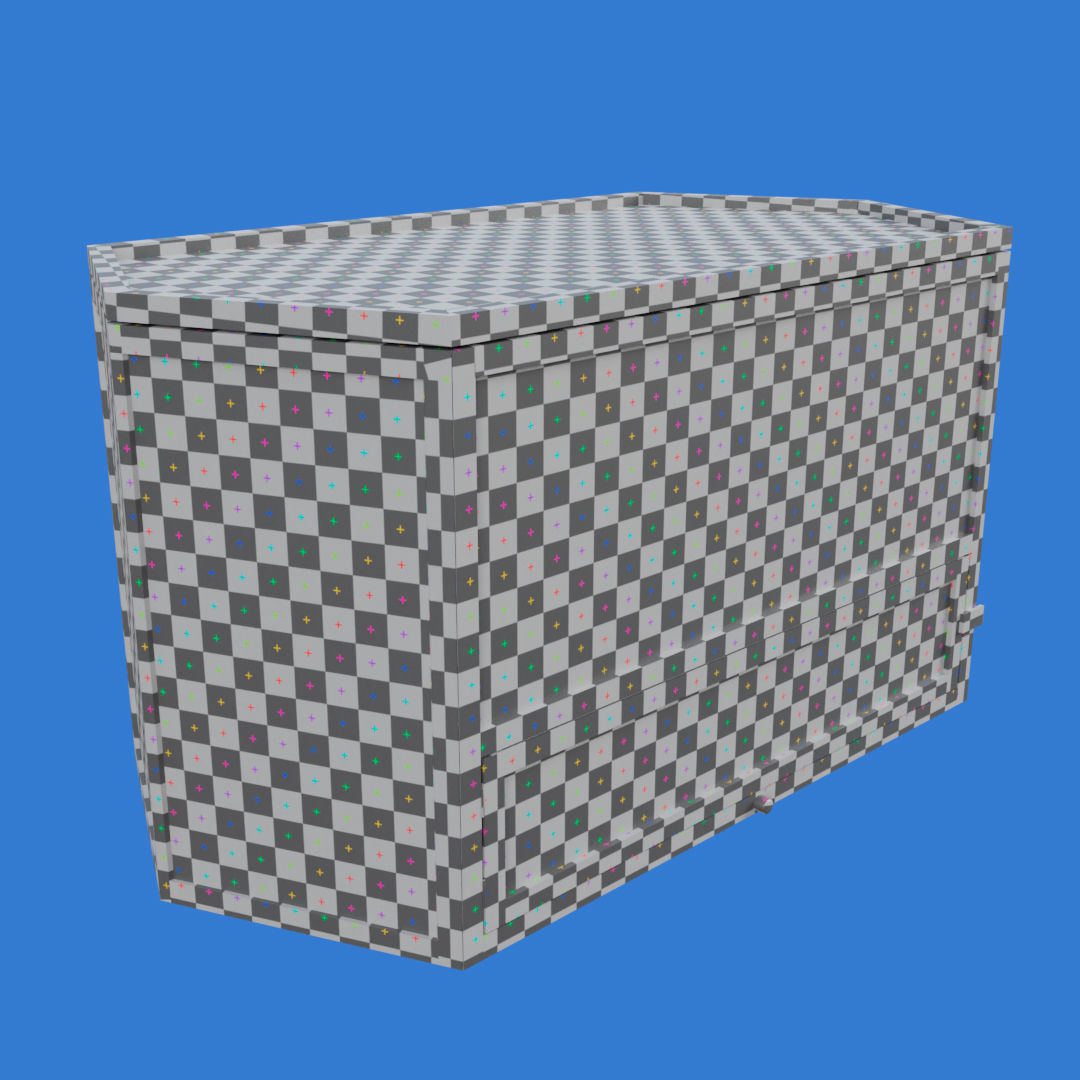 Wooden Hamster Cage Low-poly 3D model_29