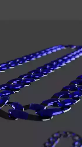 Sapphire Chain Low-poly 3D model