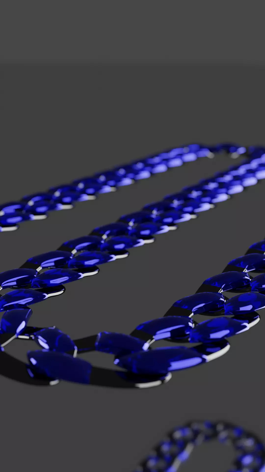 Sapphire Chain Low-poly 3D model_0