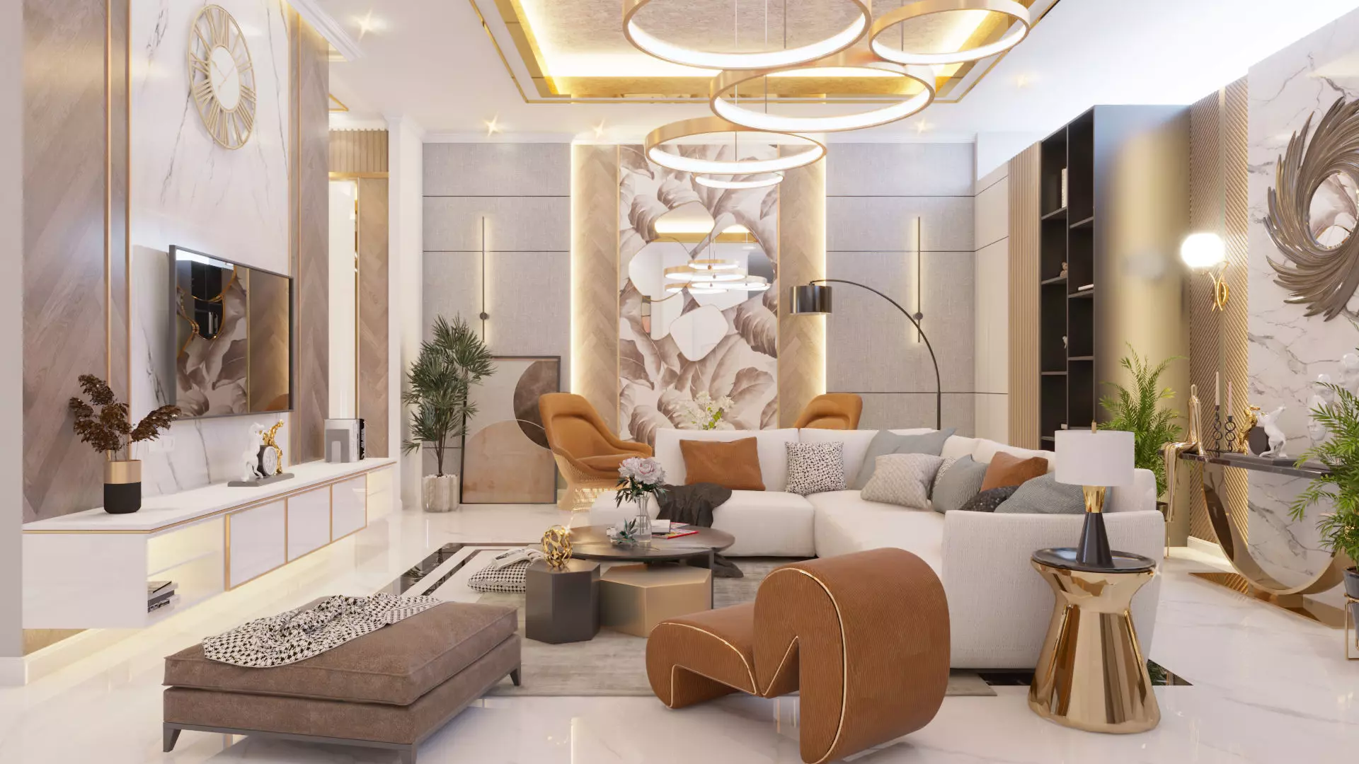 Interior Design Living Room and Foyer 3D model
