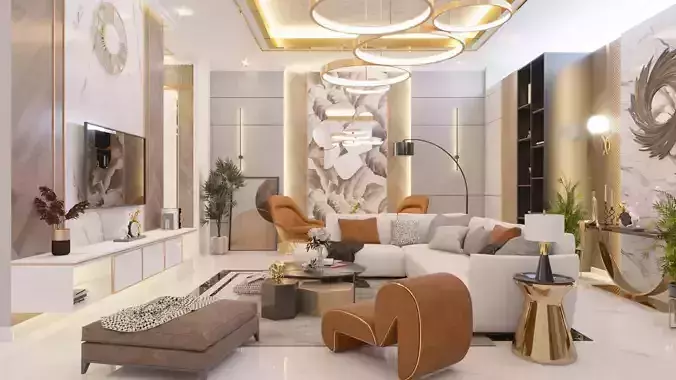 Interior Design Living Room and Foyer