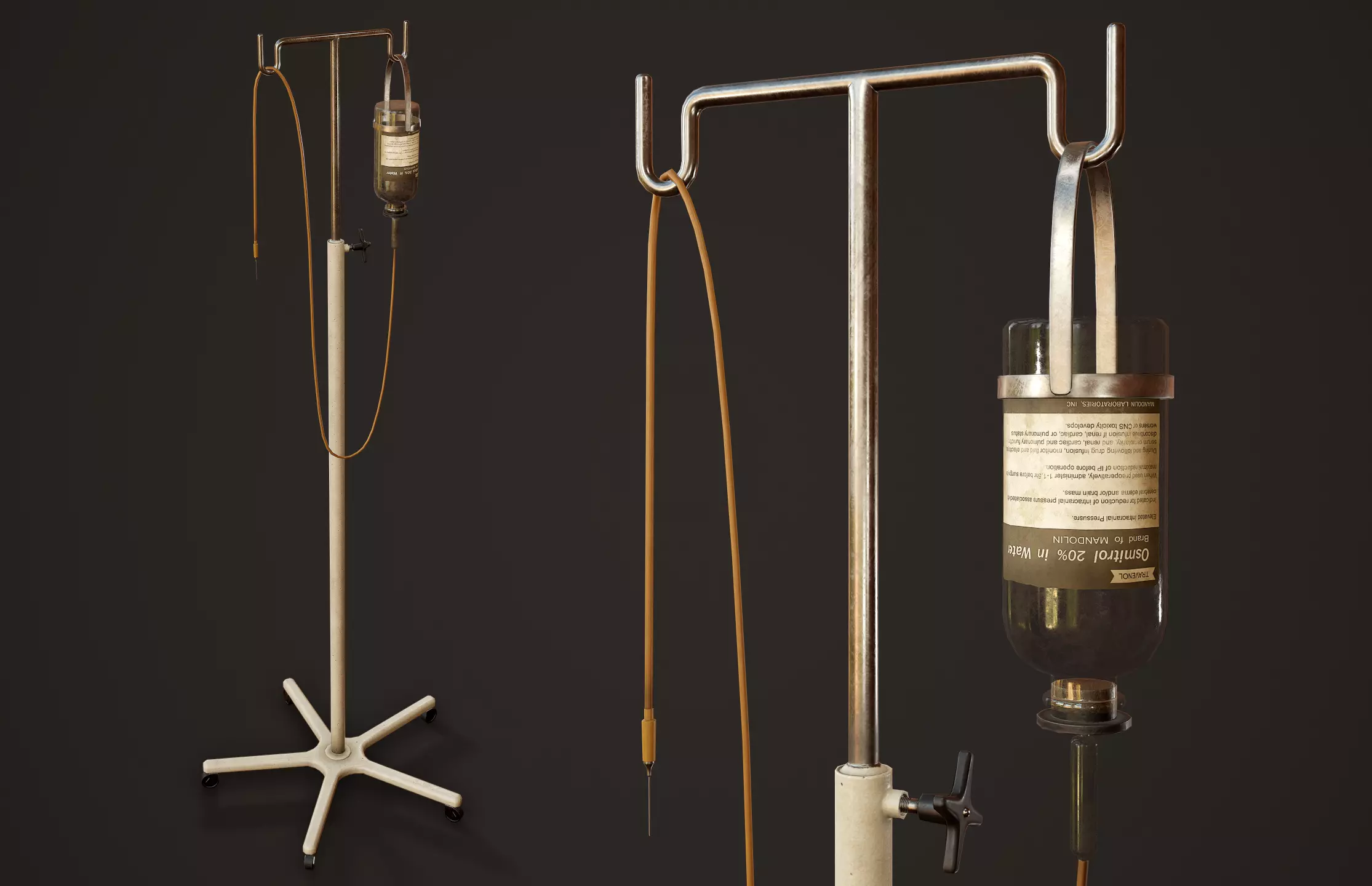 Hospital Drip Stand - PBR Game Ready Low-poly 3D model