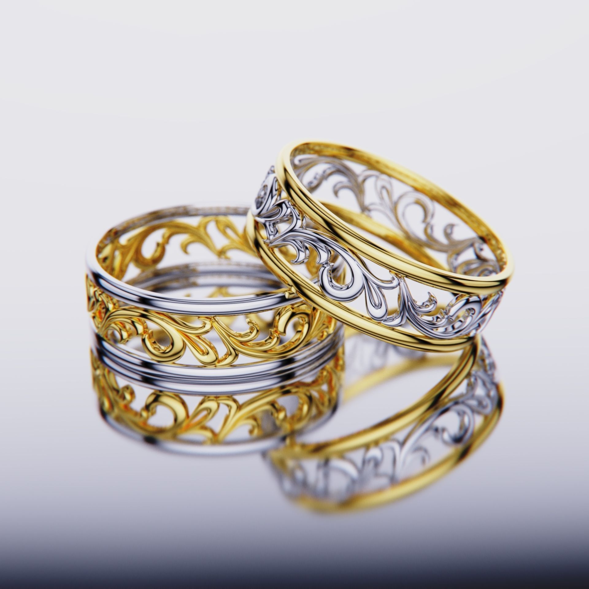 wedding ring 3D print model_3
