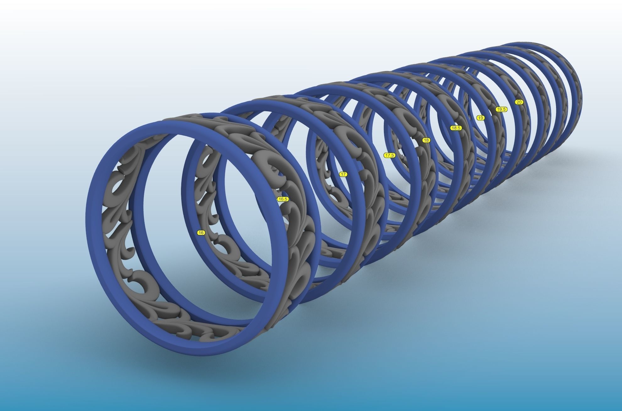 wedding ring 3D print model_21