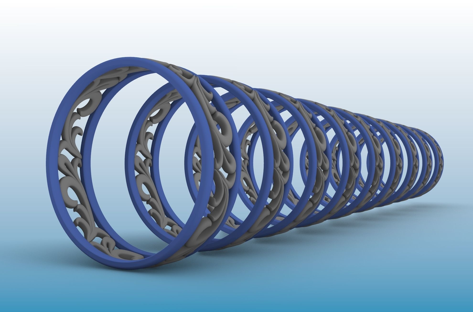 wedding ring 3D print model_23