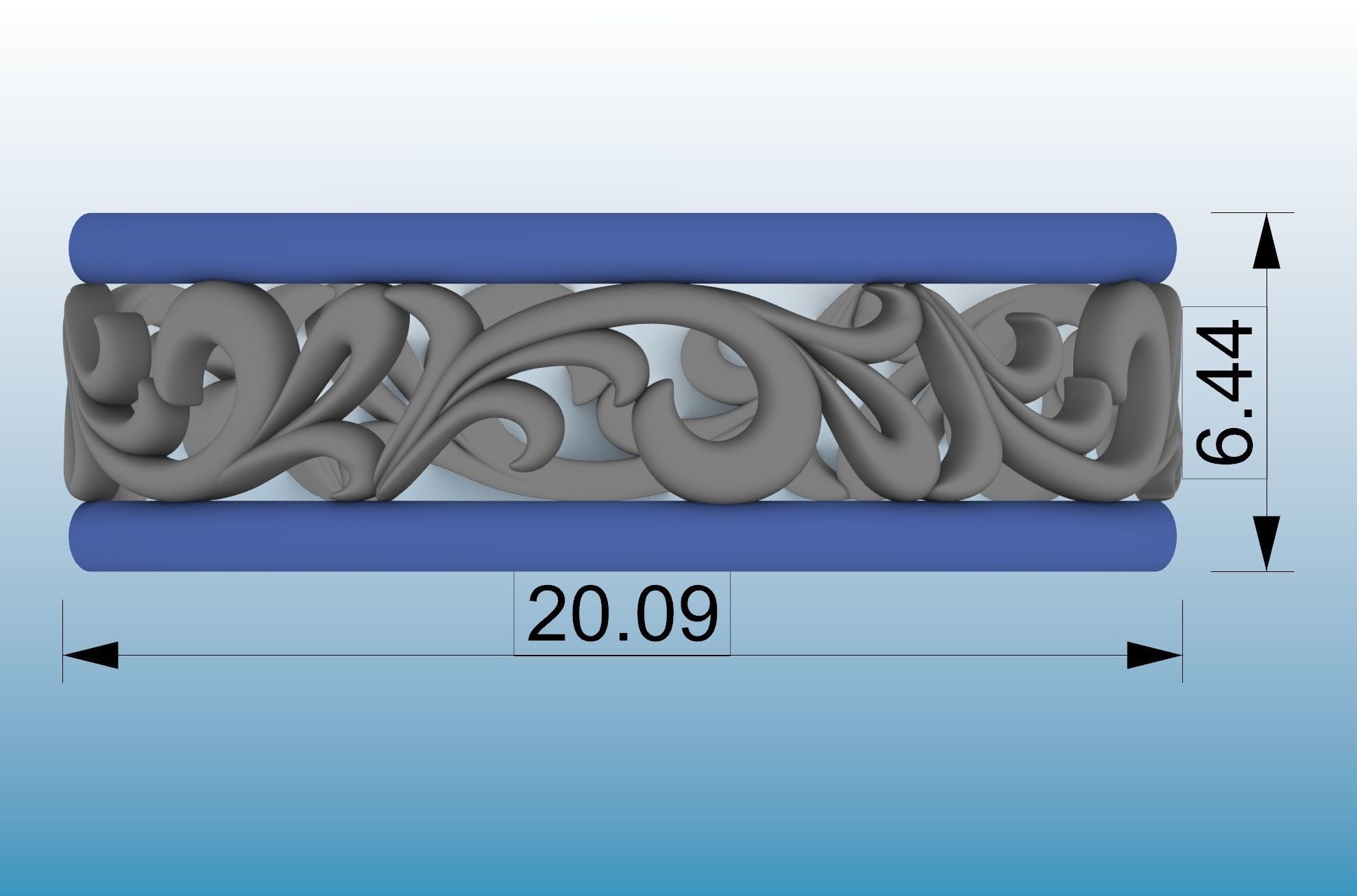 wedding ring 3D print model_15