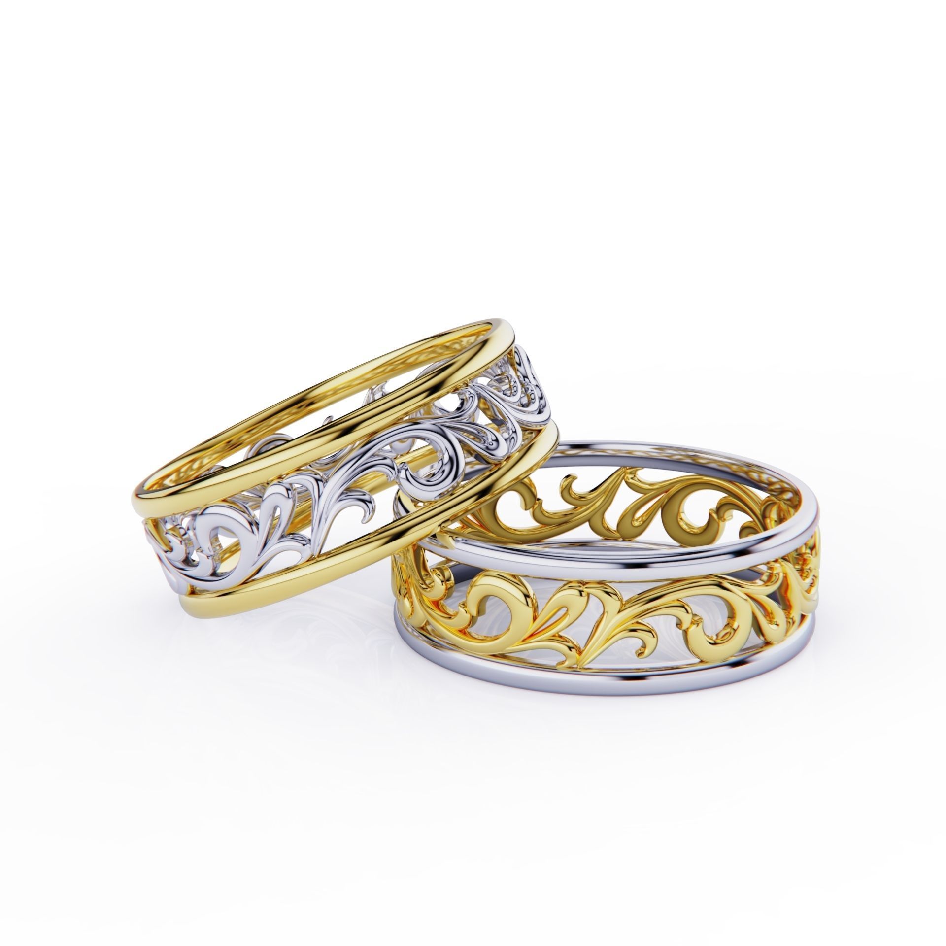 wedding ring 3D print model_4