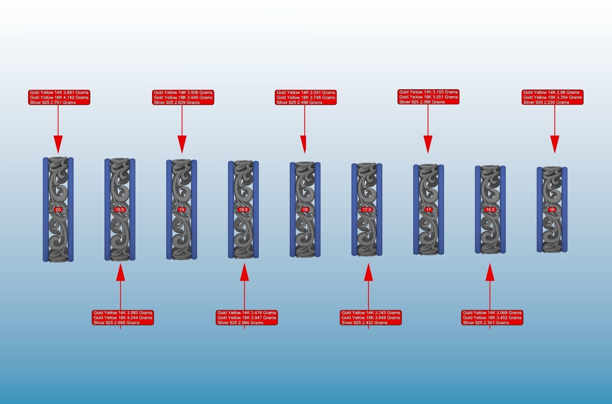 wedding ring 3D print model_19