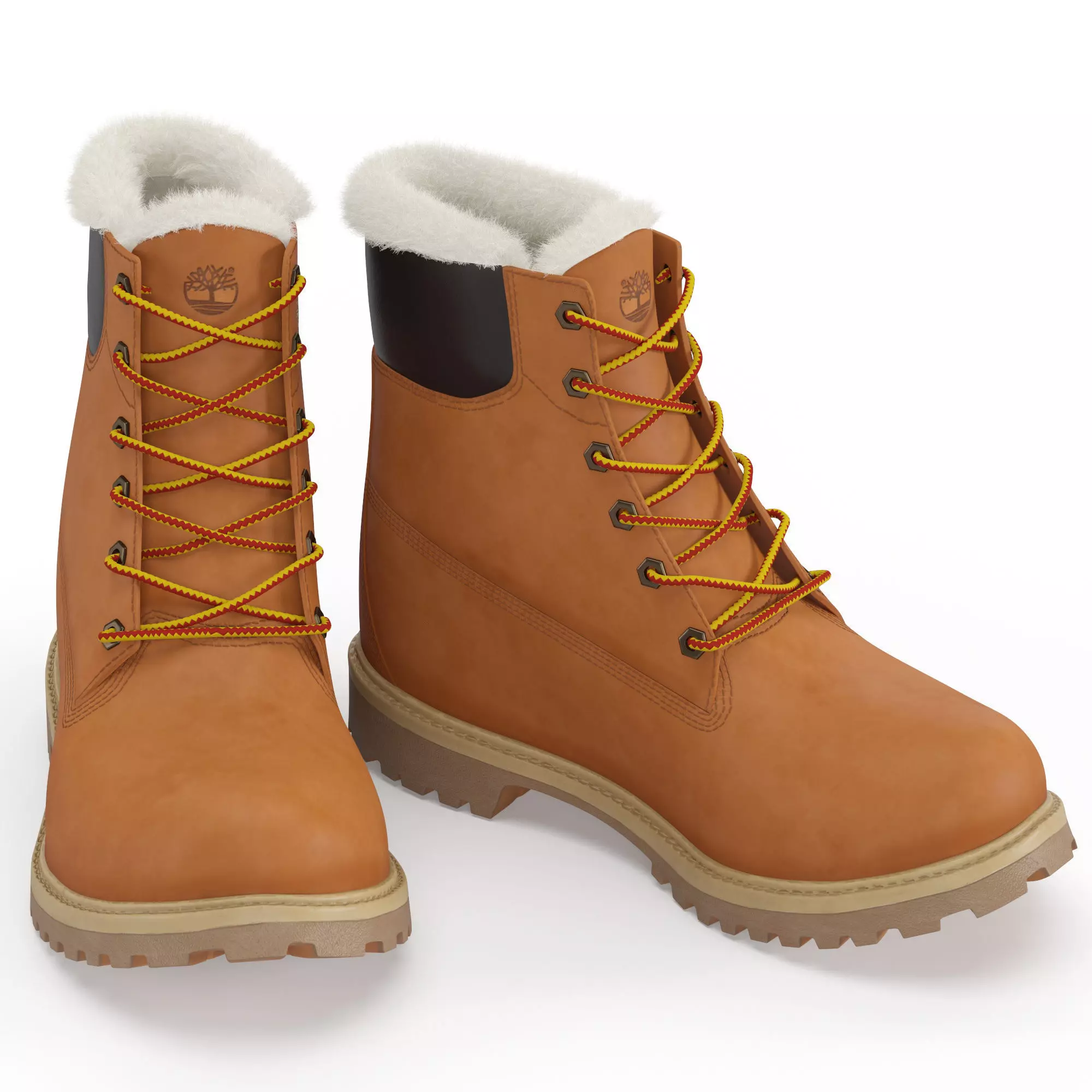 6 Inch Shearling Boot Waterproof Boots 3D model