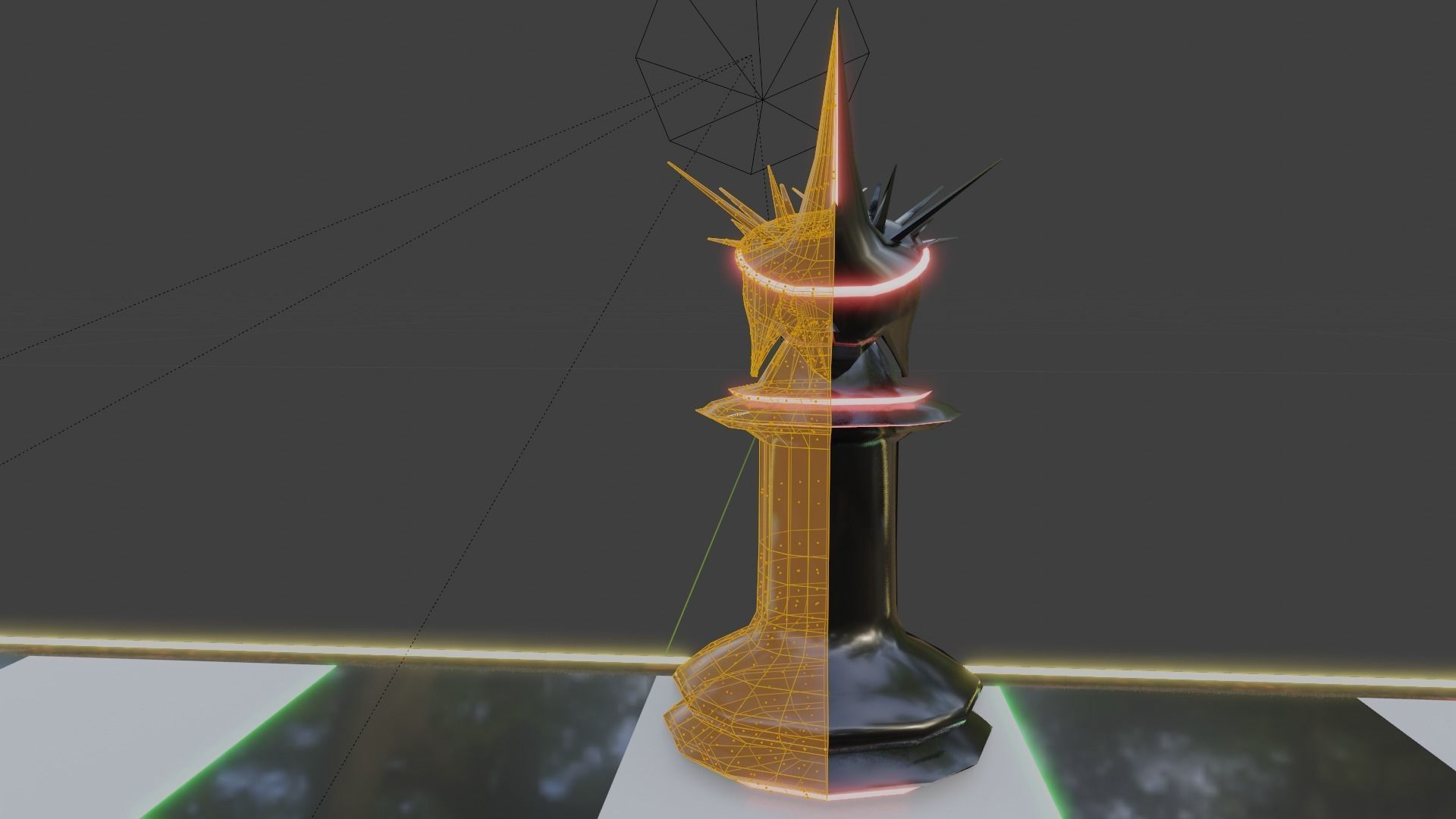 Emission Submission Chess Set Low-poly 3D model_16