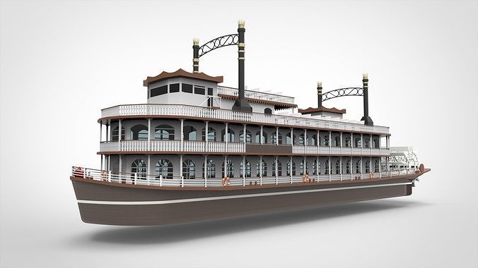 Paddle river ship 3D model