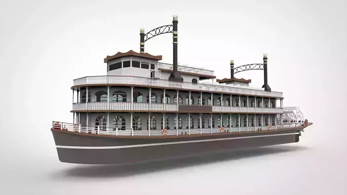 Paddle river ship 3D model