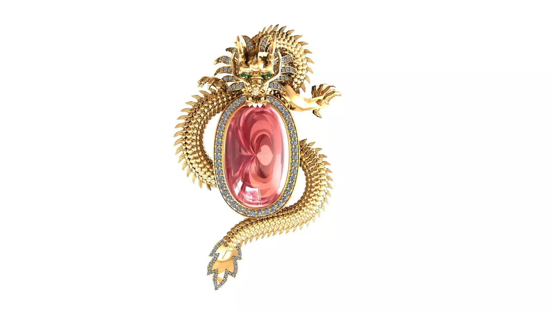 Necklace 3D Printing Dragon Model 3D print model_0