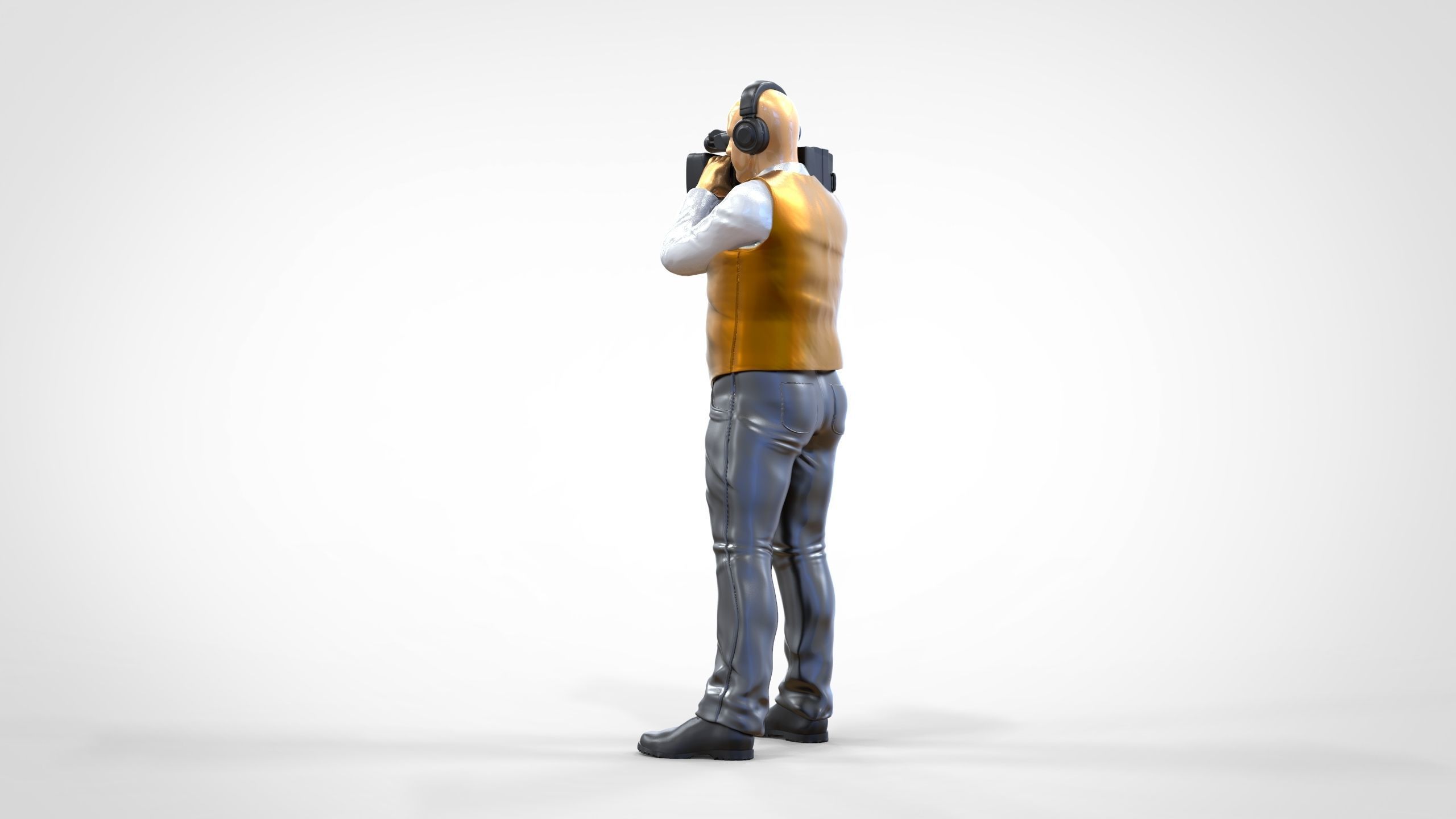 N1 Cameraman camera on shoulder 3D print model_11