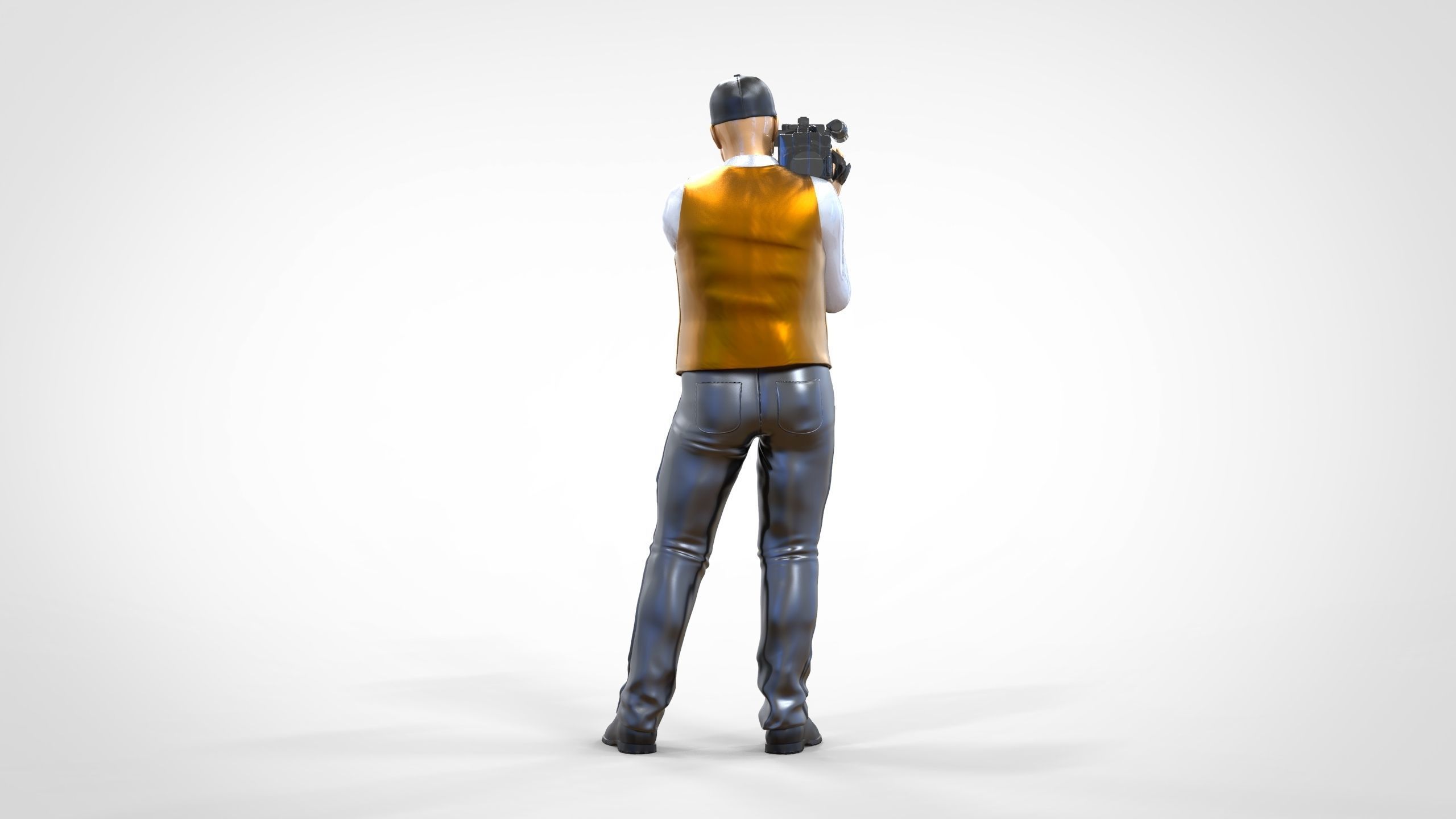 N1 Cameraman camera on shoulder 3D print model_25