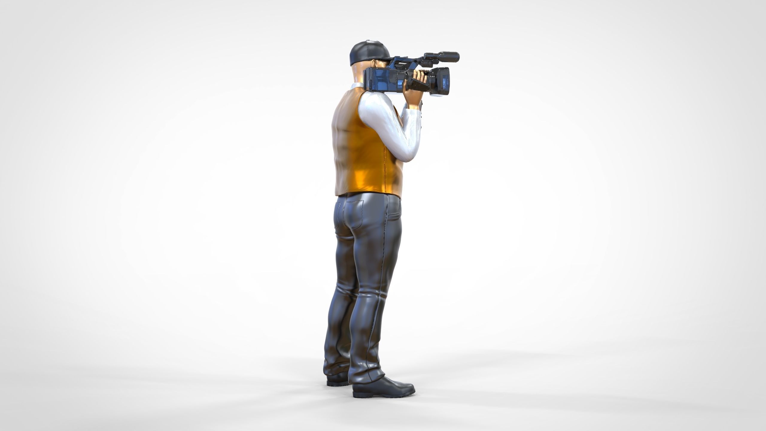 N1 Cameraman camera on shoulder 3D print model_24
