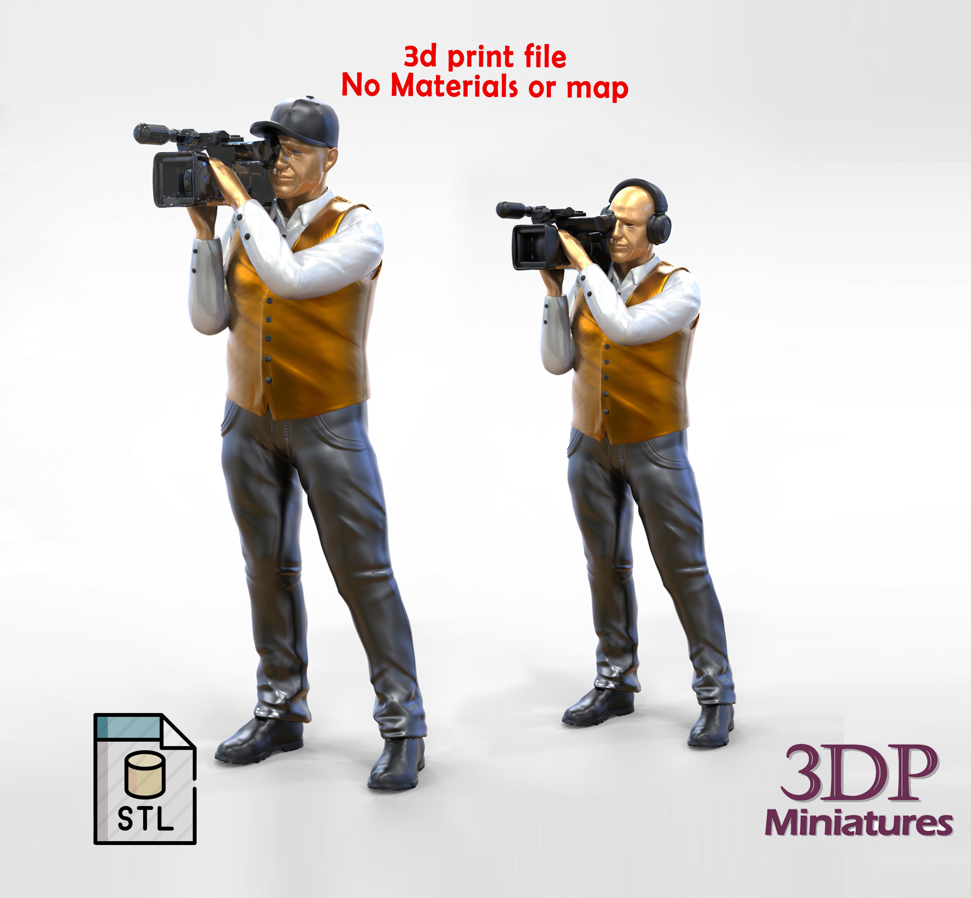 N1 Cameraman camera on shoulder 3D print model_0