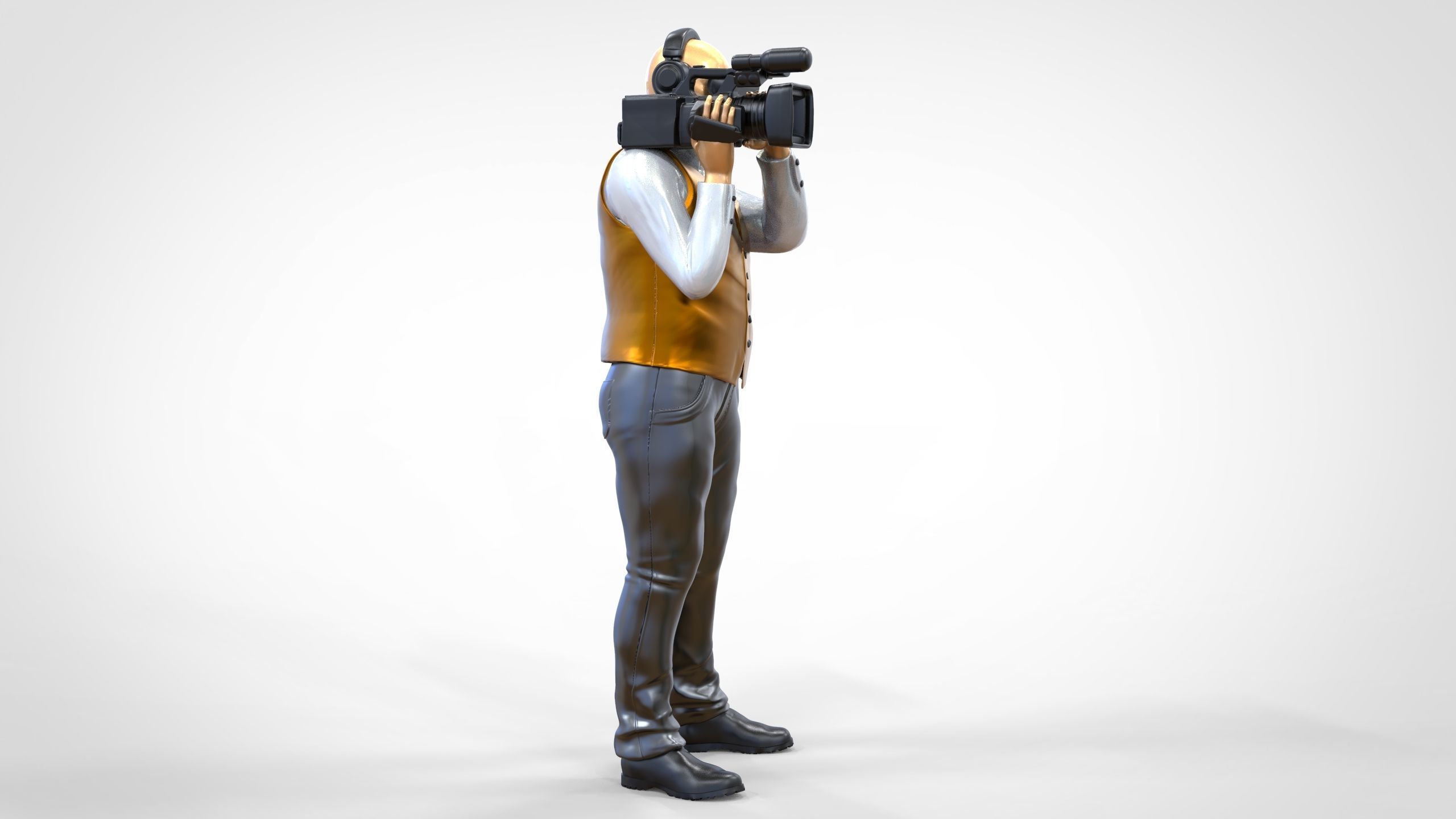 N1 Cameraman camera on shoulder 3D print model_4